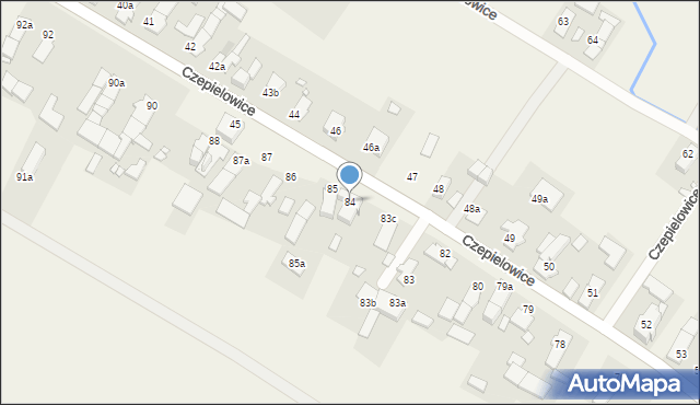 Czepielowice, Czepielowice, 84, mapa Czepielowice