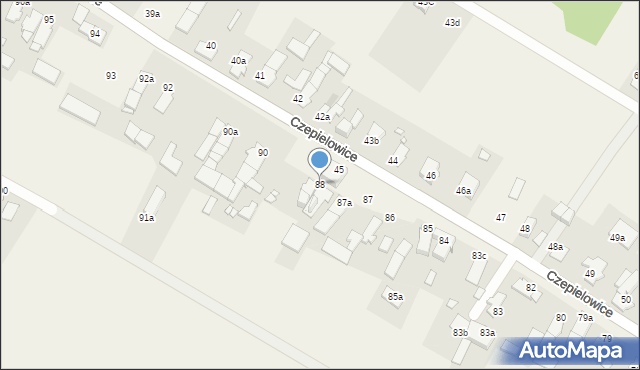 Czepielowice, Czepielowice, 88, mapa Czepielowice
