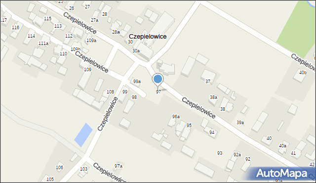 Czepielowice, Czepielowice, 97, mapa Czepielowice