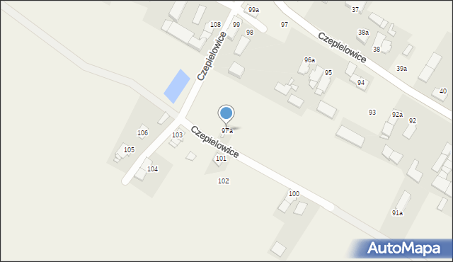 Czepielowice, Czepielowice, 97a, mapa Czepielowice
