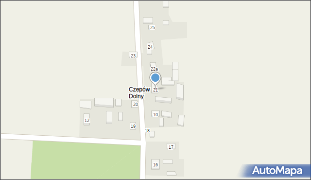 Czepów, Czepów, 21, mapa Czepów