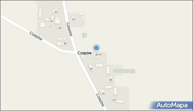 Czepów, Czepów, 37, mapa Czepów