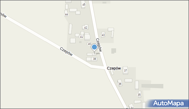 Czepów, Czepów, 39, mapa Czepów