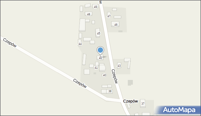 Czepów, Czepów, 42, mapa Czepów