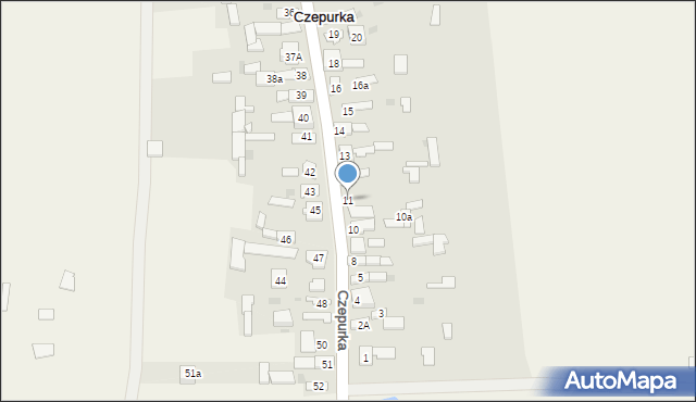 Czepurka, Czepurka, 11, mapa Czepurka