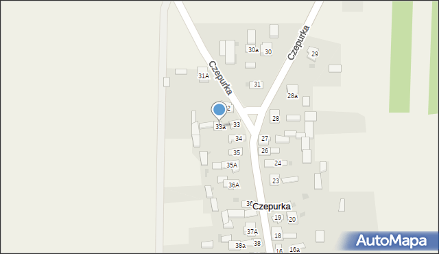 Czepurka, Czepurka, 33a, mapa Czepurka