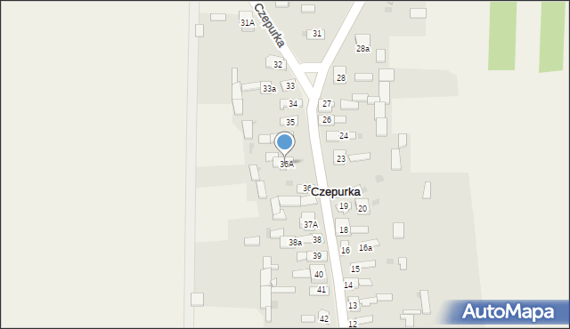 Czepurka, Czepurka, 36A, mapa Czepurka