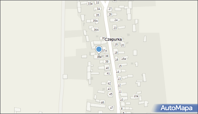 Czepurka, Czepurka, 38a, mapa Czepurka