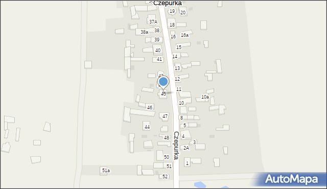 Czepurka, Czepurka, 45, mapa Czepurka