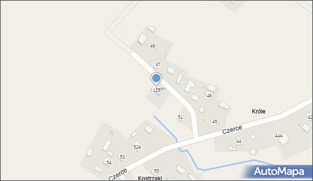 Czerce, Czerce, 125, mapa Czerce