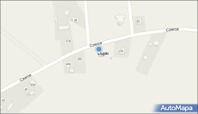 Czerce, Czerce, 40d, mapa Czerce