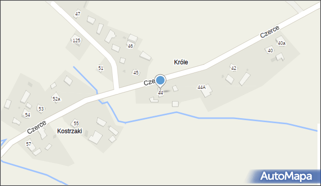 Czerce, Czerce, 44, mapa Czerce