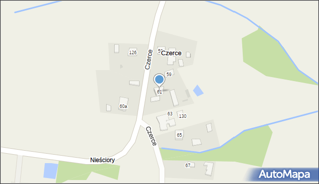 Czerce, Czerce, 61, mapa Czerce