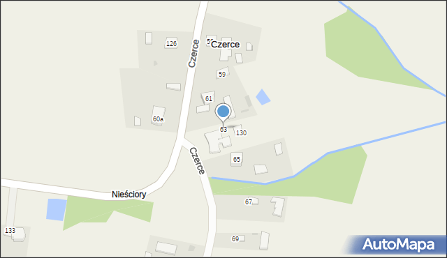Czerce, Czerce, 63, mapa Czerce
