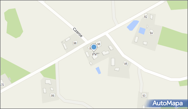 Czerce, Czerce, 97a, mapa Czerce