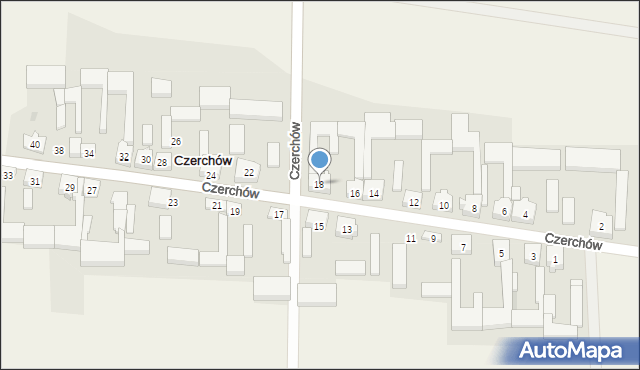 Czerchów, Czerchów, 18, mapa Czerchów