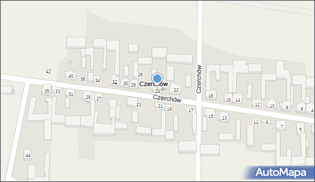 Czerchów, Czerchów, 24, mapa Czerchów