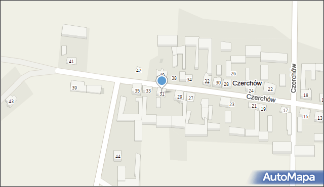 Czerchów, Czerchów, 31, mapa Czerchów