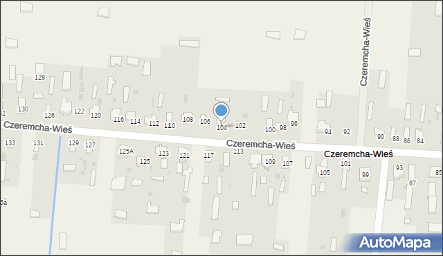 Czeremcha-Wieś, Czeremcha-Wieś, 104, mapa Czeremcha-Wieś