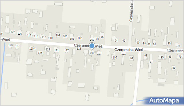 Czeremcha-Wieś, Czeremcha-Wieś, 109, mapa Czeremcha-Wieś