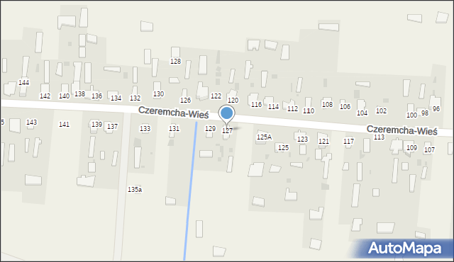 Czeremcha-Wieś, Czeremcha-Wieś, 127, mapa Czeremcha-Wieś
