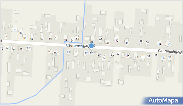 Czeremcha-Wieś, Czeremcha-Wieś, 57, mapa Czeremcha-Wieś