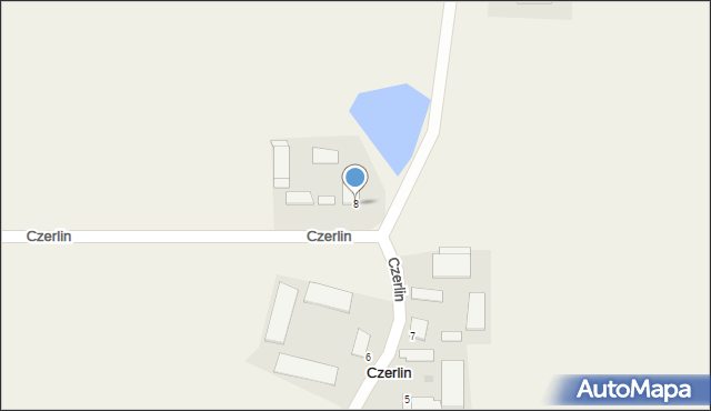 Czerlin, Czerlin, 8, mapa Czerlin