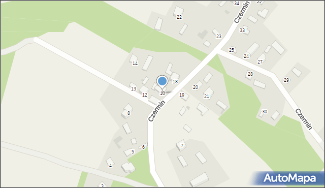Czermin, Czermin, 10, mapa Czermin