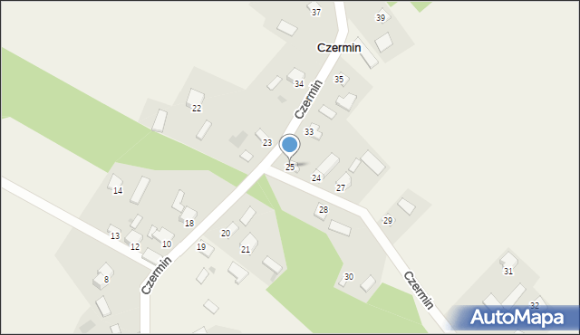 Czermin, Czermin, 25, mapa Czermin