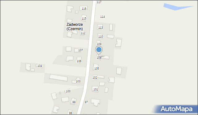 Czermin, Czermin, 108, mapa Czermin
