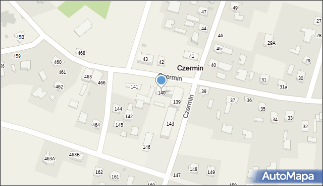 Czermin, Czermin, 140, mapa Czermin