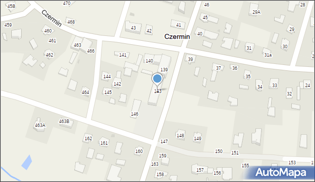Czermin, Czermin, 143, mapa Czermin