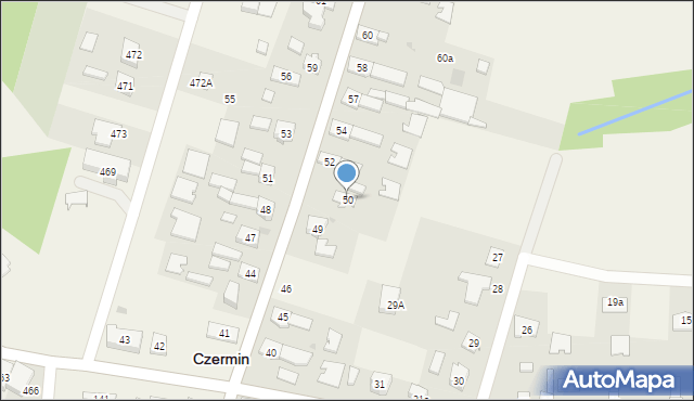 Czermin, Czermin, 50, mapa Czermin