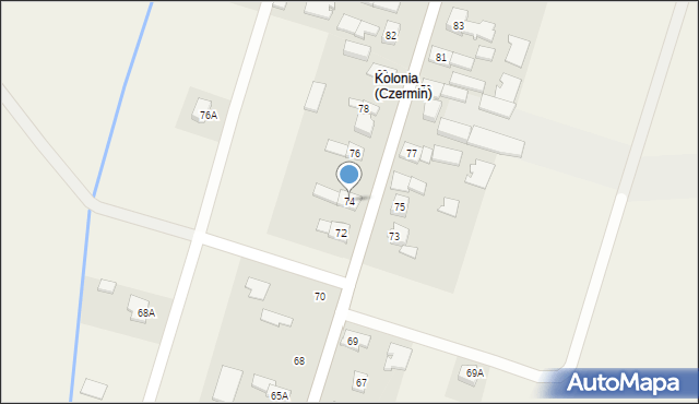 Czermin, Czermin, 74, mapa Czermin