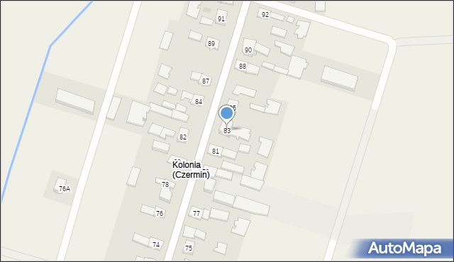 Czermin, Czermin, 83, mapa Czermin
