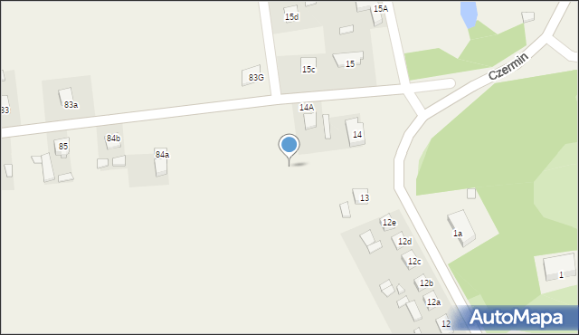 Czermin, Czermin, 14b, mapa Czermin