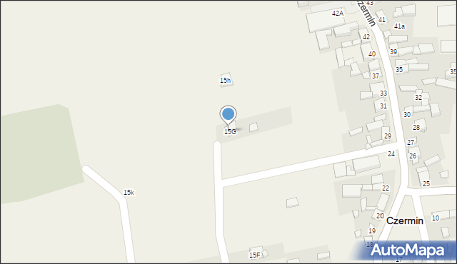 Czermin, Czermin, 15G, mapa Czermin
