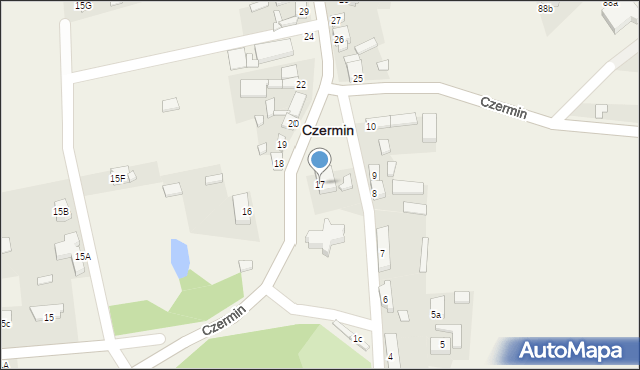 Czermin, Czermin, 17, mapa Czermin