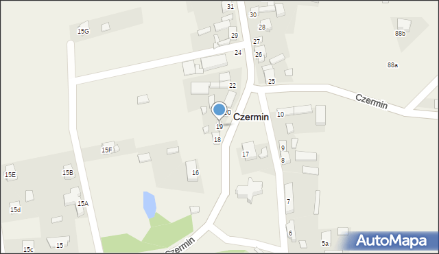 Czermin, Czermin, 19, mapa Czermin