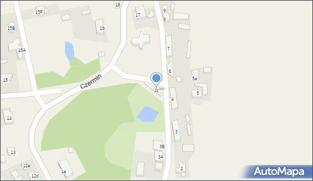 Czermin, Czermin, 1c, mapa Czermin