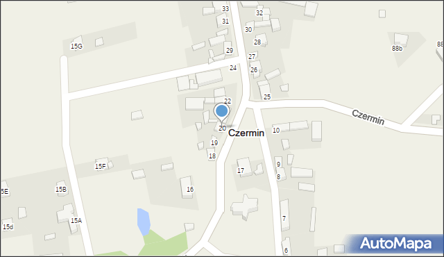 Czermin, Czermin, 20, mapa Czermin