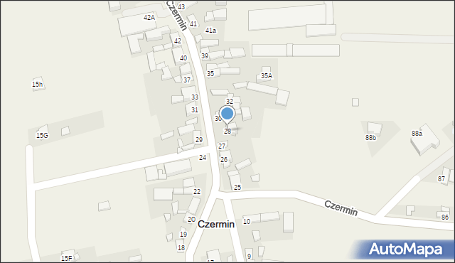 Czermin, Czermin, 28, mapa Czermin