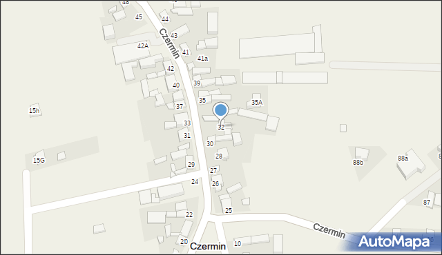 Czermin, Czermin, 32, mapa Czermin
