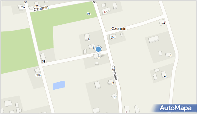 Czermin, Czermin, 7, mapa Czermin
