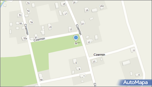 Czermin, Czermin, 9a, mapa Czermin