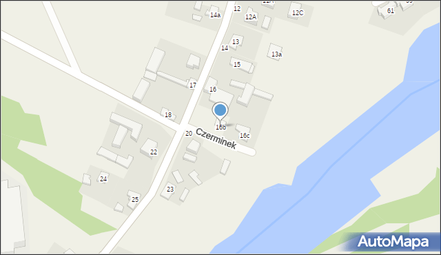 Czerminek, Czerminek, 16b, mapa Czerminek