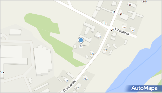 Czerminek, Czerminek, 24, mapa Czerminek