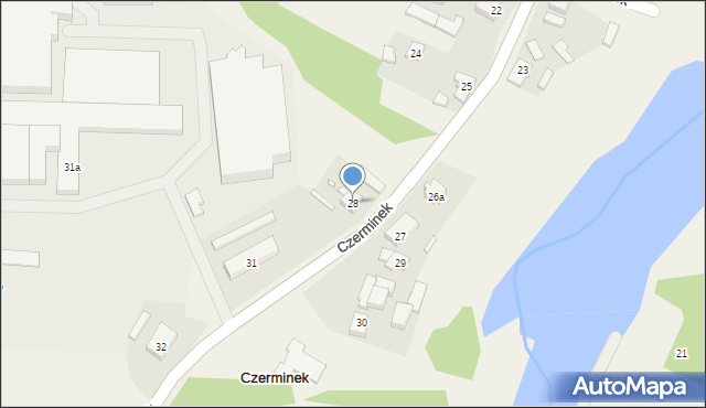 Czerminek, Czerminek, 28, mapa Czerminek