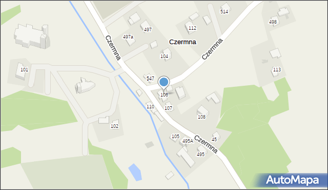 Czermna, Czermna, 106, mapa Czermna