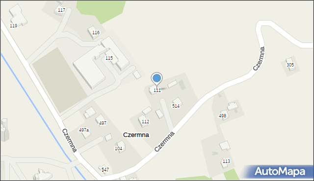 Czermna, Czermna, 111, mapa Czermna
